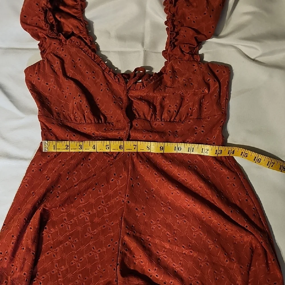 Heart & Heels Ruffled Rust Romper - Picture 5 of 9